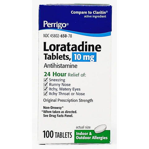 Loratadine 10 mg 100 Tablets by Perrigo