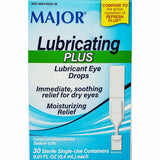 Lubricating Plus Eye Drops, 30 Sterile Single-Use Containers by Major