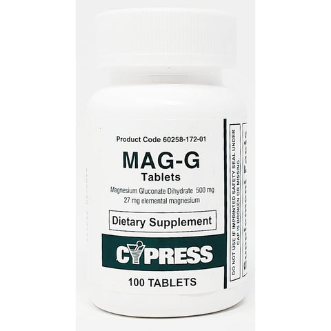 MAG-G (Magnesium Gluconate) 500 mg 100 Tablets by Cypress