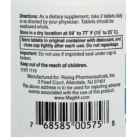 Mag 64 Magnesium Chloride Sugar Free Hargraves Online Healthcare