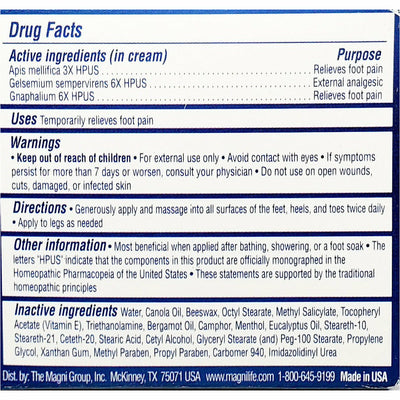 MagniLife Pain Relieving Foot Cream, 4 oz