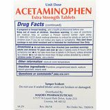 Acetaminophen, 500 mg Unit Dose 100 Tablets by Major