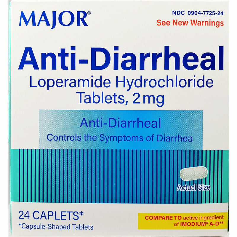 Anti-Diarrheal (Loperamide) 2 mg 24 Caplets by Major - Main product image