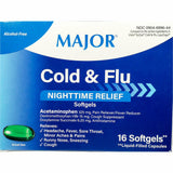 Cold & Flu Nighttime Relief by Major 16 Softgels