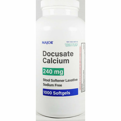 Major Docusate Calcium, 240 mg 1000 Softgels