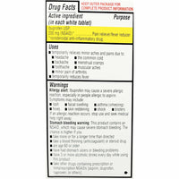 Ibuprofen 200 mg 100 (Dye Free) Coated Tablets by Major - Image 2