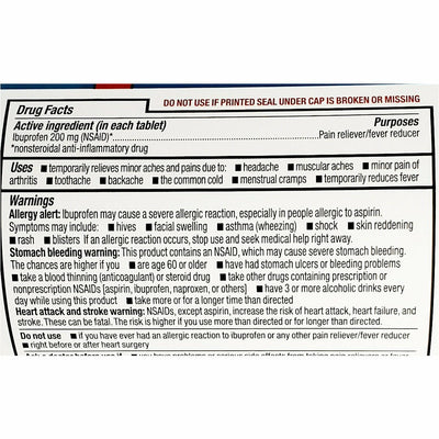 Major Ibuprofen 200 mg 500 Coated Tablets