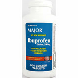 Major Ibuprofen  200 mg 500 Coated Tablets