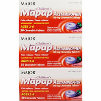 Children's Acetaminophen 80 mg 30 Chew Tabs (1 or 3 Pack) by Major - Image 2