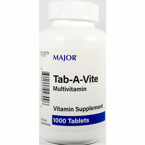 Major Tab A Vite, (Multivitamin) 1000 Tablets