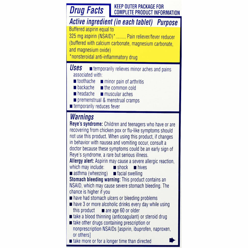 TriBuffered Aspirin 325 mg Hargraves Online Healthcare