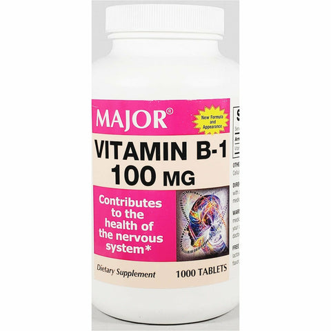 Major Vitamin B1, 100 mg 1000 Tablets