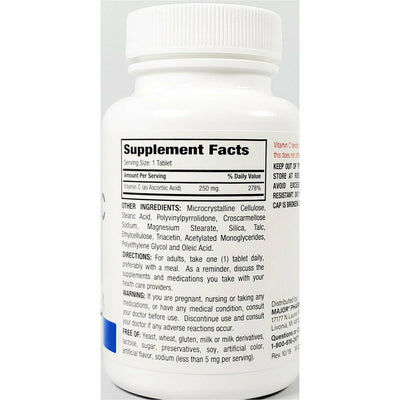Vitamin C 250 mg, 100 Tablets by Major