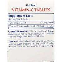 Vitamin C-500 mg Unit Dose, 100 Tablets by Major - Image 2