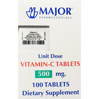 Vitamin C-500 mg Unit Dose, 100 Tablets by Major - Image 1