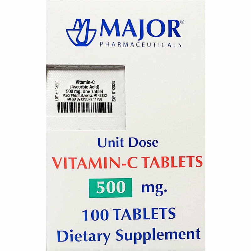 Vitamin C-500 mg Unit Dose, 100 Tablets by Major - Main product image
