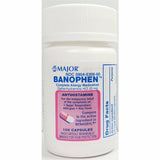 Major Banophen, Diphenhydramine 25 mg 100 Capsules