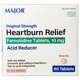 Major Heartburn Relief, Famotidine 10 mg 60 Tablets