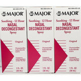 Major Nasal Decongestant Spray, 1 fl oz Each (3 Pack)