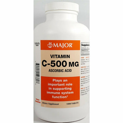 Vitamin C-500 mg 1000 Tablets by Major