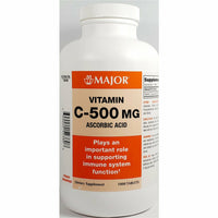 Vitamin C-500 mg 1000 Tablets by Major - Image 1