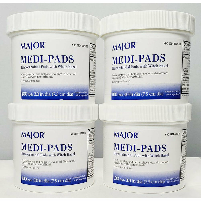 Medi-Pads with Witch Hazel 100 Pads Each (4 Pack) - Main product image