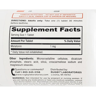 Melatonin 1 mg 90 Tablets by Rugby