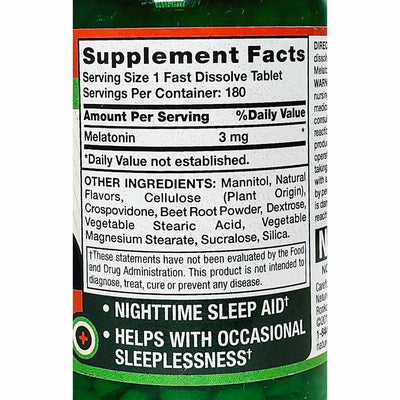 Melatonin 3 mg (Sleep Aid)