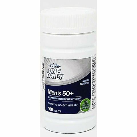 One Daily Men's 50+ Multivitamin 100 Tablets by 21st Century