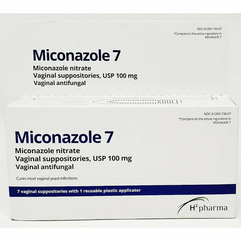 Miconazole 7 Vaginal Suppositories by H2 Pharma