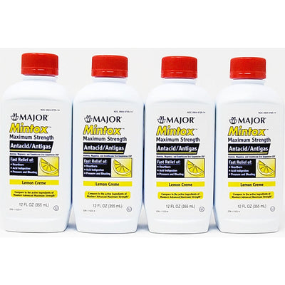 Mintox (Lemon Creme Flavor) 12 oz each (4 Pack) by Major