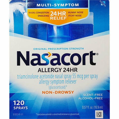 Nasacort Allergy 24 Hour, 0.57 fl oz (16.9 mL) 120 Sprays