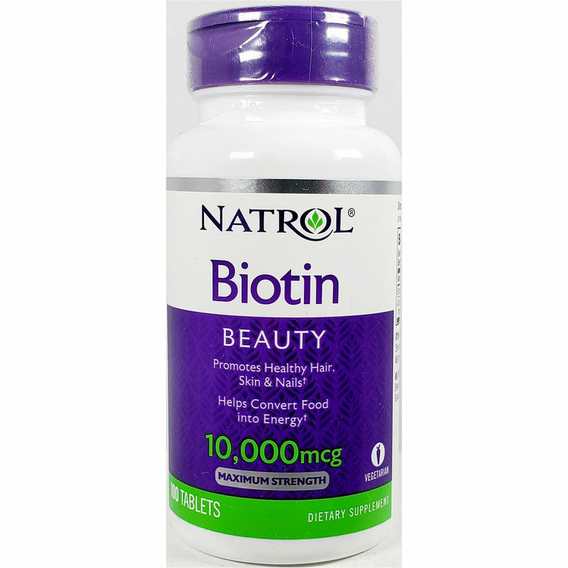 Biotin Beauty, 10000 mcg 100 Tablets by Natrol - Main product image