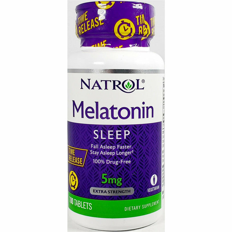 Melatonin Sleep 5 mg (Time Release) 100 Tablets by Natrol - Main product image