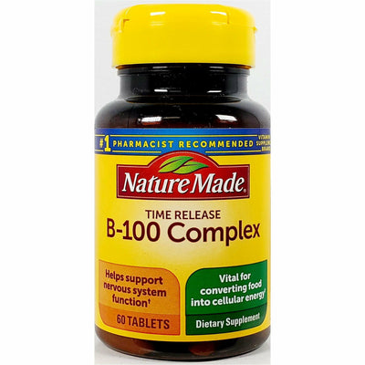 Nature Made B-100 Complex, (Time Release) 60 Tablets