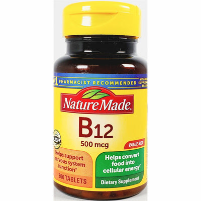 Nature Made B12, 500 mcg 200 Tablets
