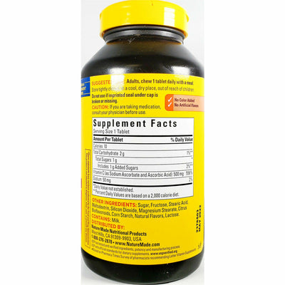 Nature Made Chewable Vitamin C, 500 mg (Immune Support) 150 Tablets