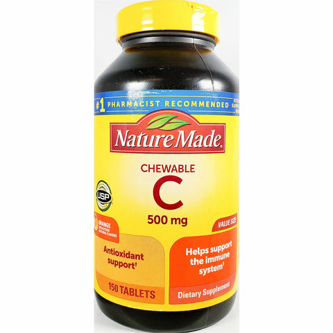 Nature Made Chewable Vitamin C, 500 mg (Immune Support) 150 Tablets