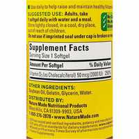 Vitamin D3 (50 mcg) 90 Softgels by Nature Made - Image 2