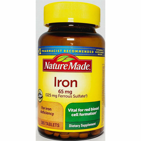 Nature Made Iron 65 mg 365 Tablets