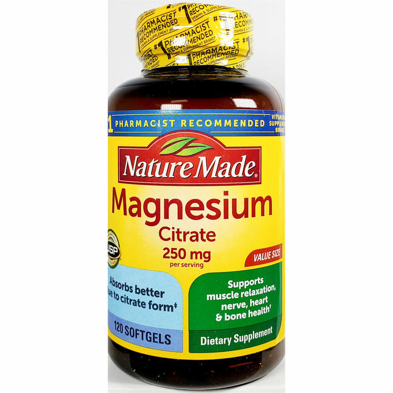 Magnesium Citrate 250 mg, 120 Softgels by Nature Made - Main product image