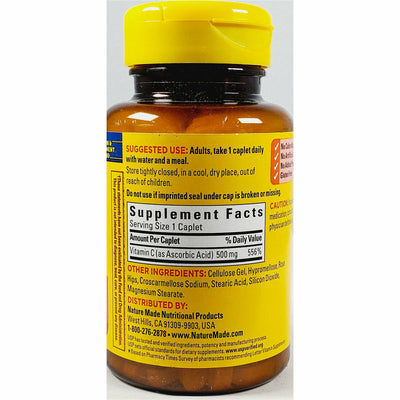 Nature Made Vitamin C with Rose Hips, 500 mg (Immune Support) 130 Caplets