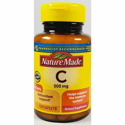 Nature Made Vitamin C with Rose Hips, 500 mg (Immune Support) 130 Caplets
