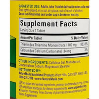 Vitamin B1, 100 mg 100 Tablets by Nature Made - Image 2
