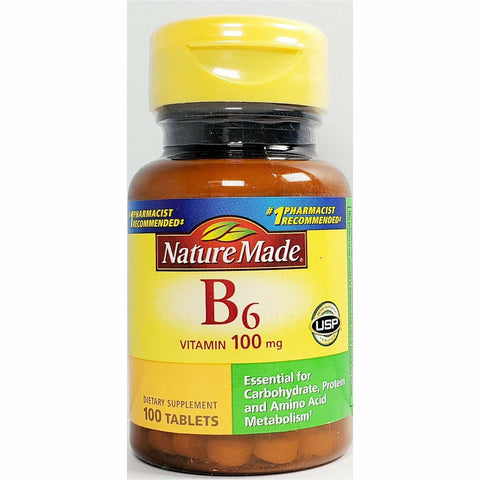 Nature Made B6, 100 mg 100 Tablets 