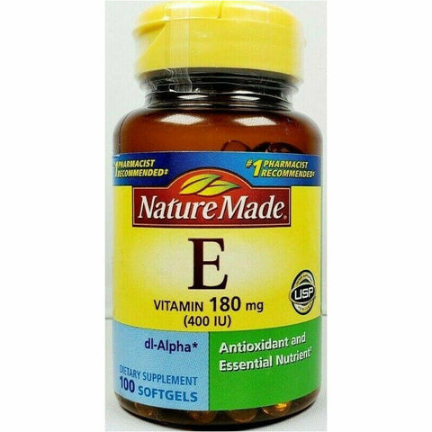 Vitamin E 180 mg (400 IU) 100 Softgels by Nature Made