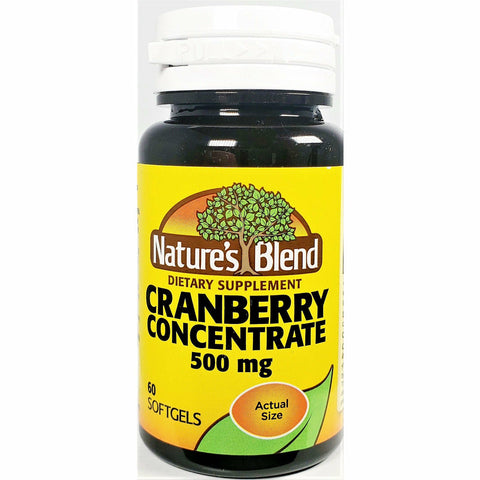 Nature's Blend Cranberry Concentrate, 500 mg 60 Softgels