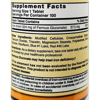 Ferrous Gluconate 324 mg 100 Tablets by Nature's Blend - Image 2