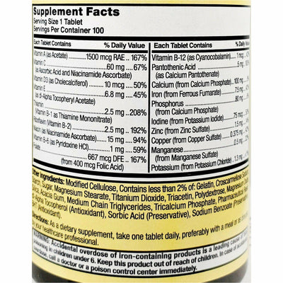 Nature's Blend Multivitamin with Minerals, 100 Tablets