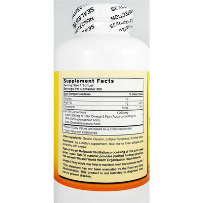 Nature's Blend Omega-3 Fish Oil, 1000 mg (Mercury Free) 300 Softgels